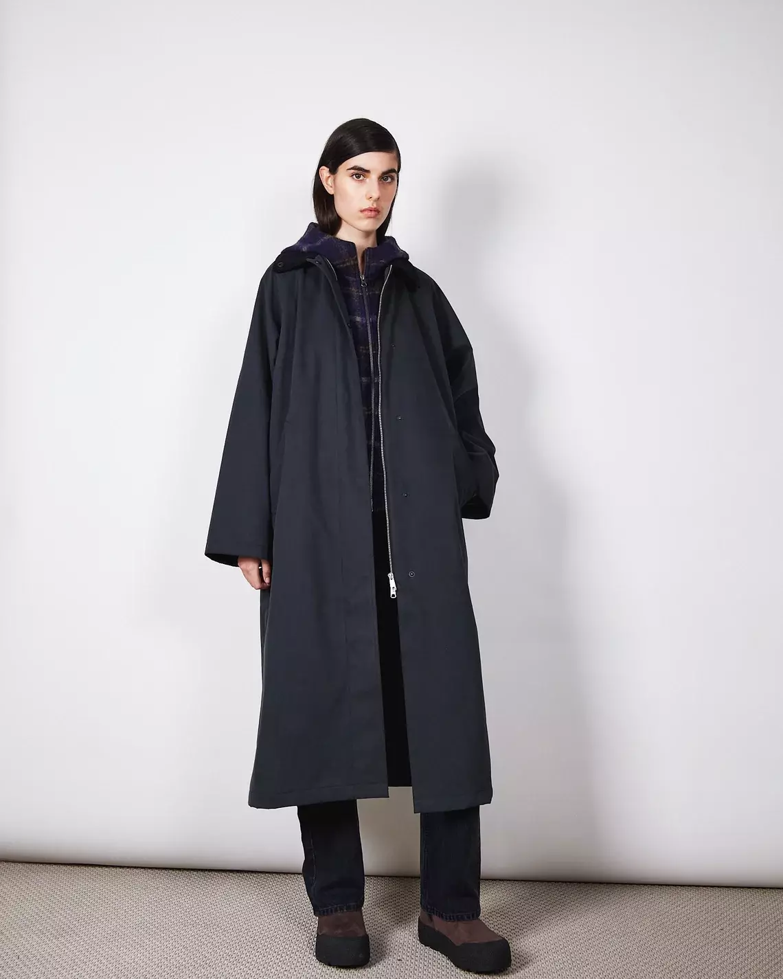 Brixtol Textiles Brooks Black Damen Wasserdichter Mantel schwarz